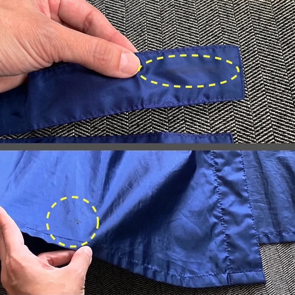 Windbreaker Hooded Long Jacket Vintage Alorna S/M - Picture 14 of 14